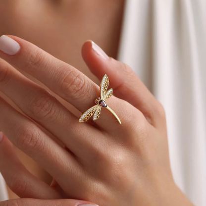 [Copy]Gold Plated Handmade Valentine's Day Initial Ring