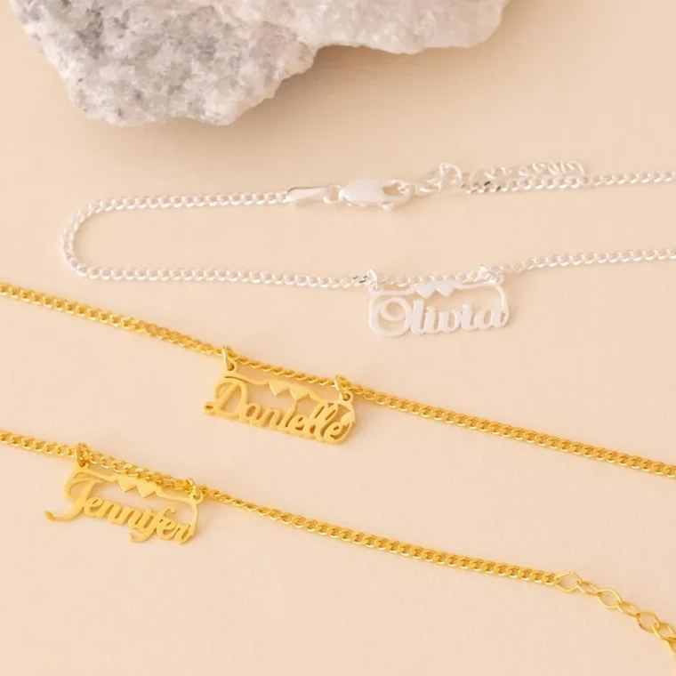 [Copy]Bling Letter Personalized Gold Plated Name Anklet Cuff