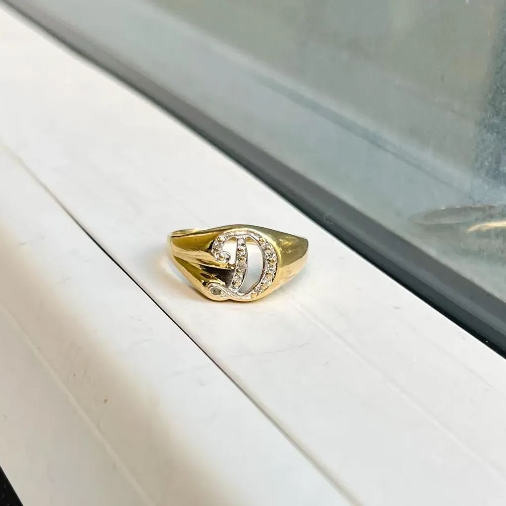 [Copy]Personalized Dainty Gold Plated Dragonfly Ring with Birthstone