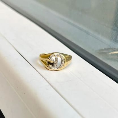 [Copy]Personalized Dainty Gold Plated Dragonfly Ring with Birthstone