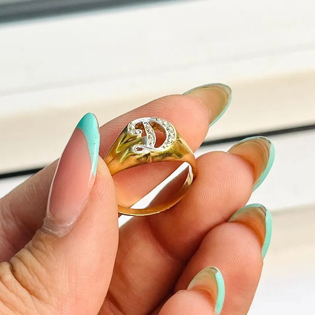 [Copy]Personalized Dainty Gold Plated Dragonfly Ring with Birthstone