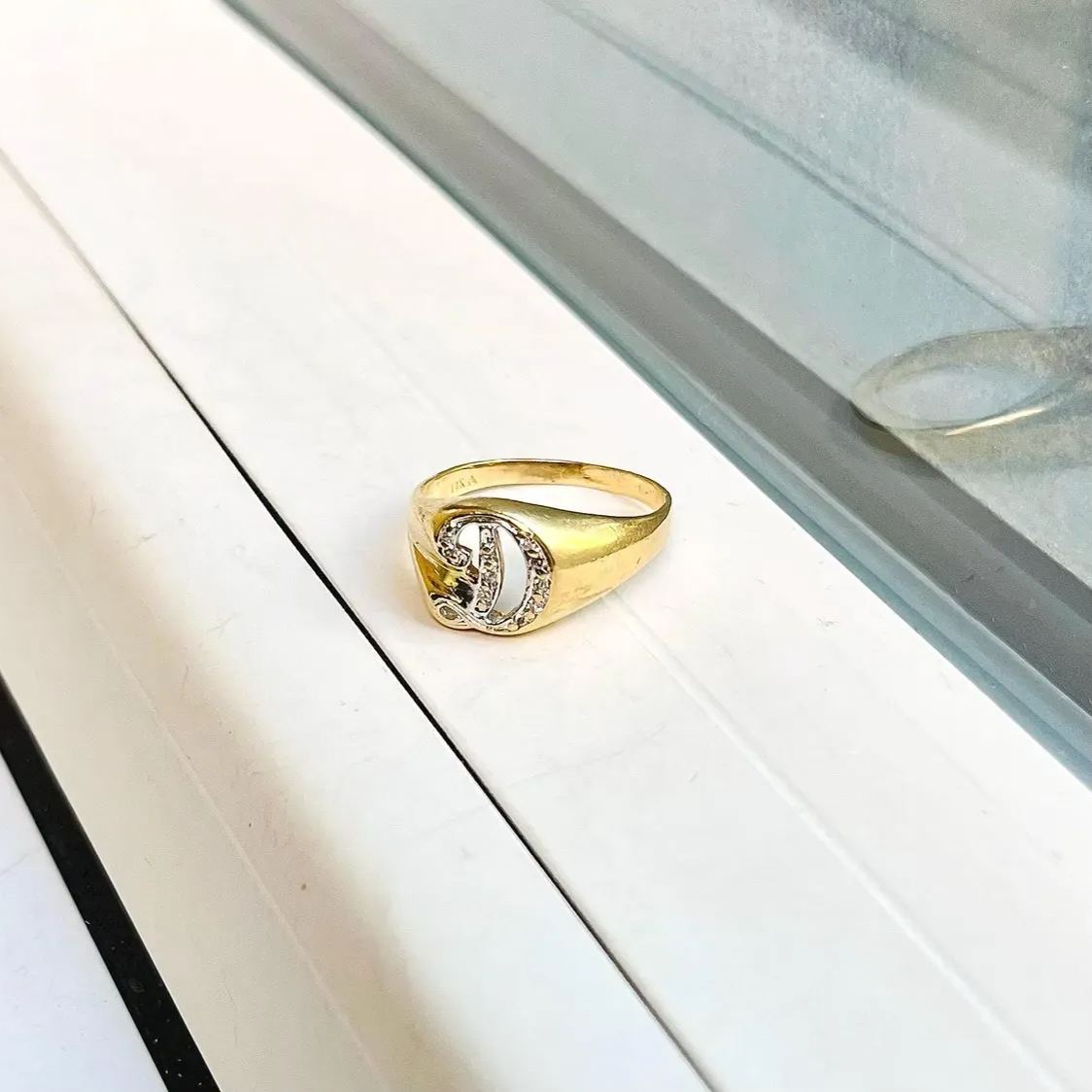 [Copy]Personalized Dainty Gold Plated Dragonfly Ring with Birthstone