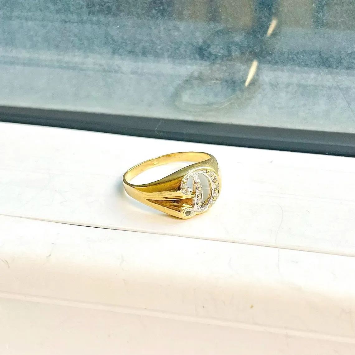 [Copy]Personalized Dainty Gold Plated Dragonfly Ring with Birthstone