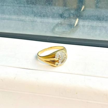 [Copy]Personalized Dainty Gold Plated Dragonfly Ring with Birthstone