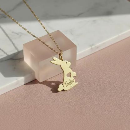 [Copy]Heart Shaped Name Necklace with Birthstones Personalized Name Necklace