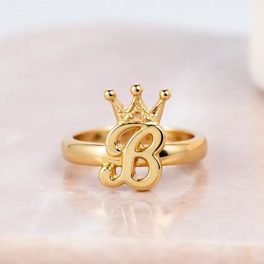 [Copy]Personalized Heart Name Ring Open Ring Gift For Her