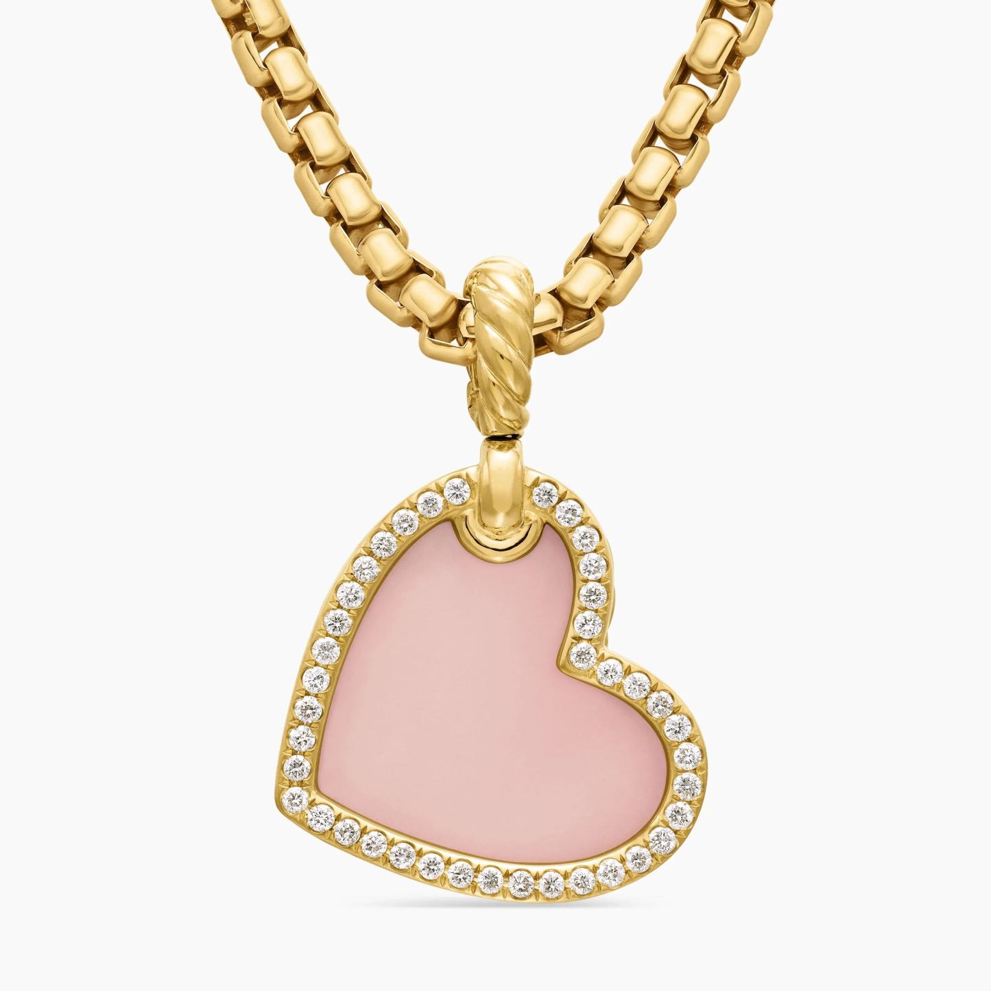 Gold Plated DY Elements Heart Amulet Necklace