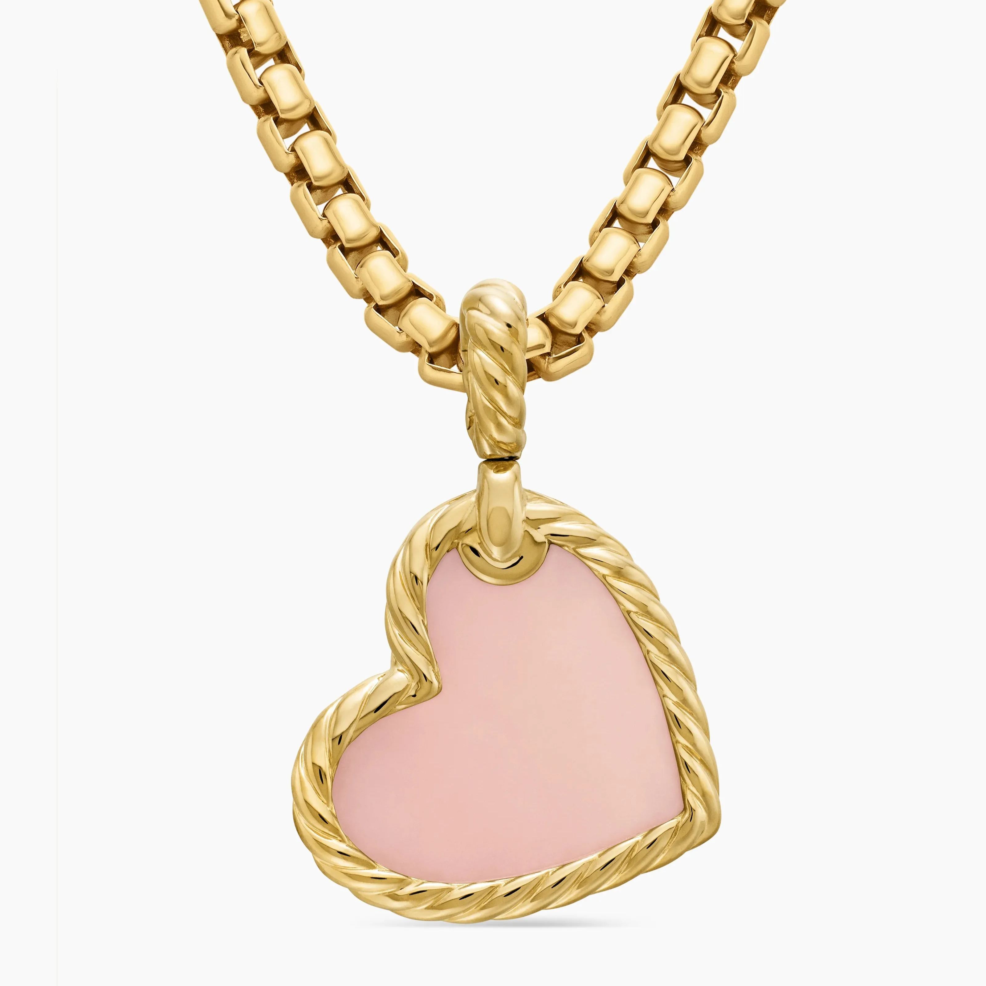Gold Plated DY Elements Heart Amulet Necklace