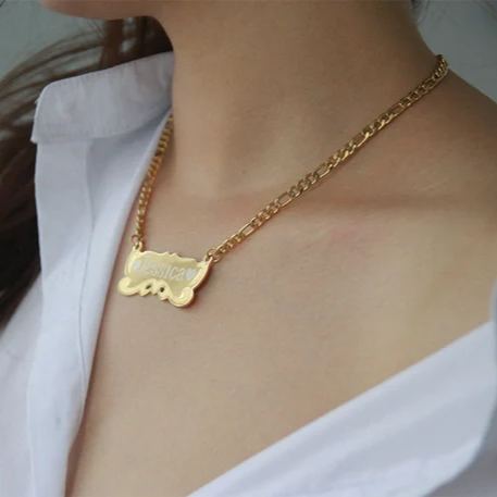 Gold Plated Personalize Carrie Name Necklace