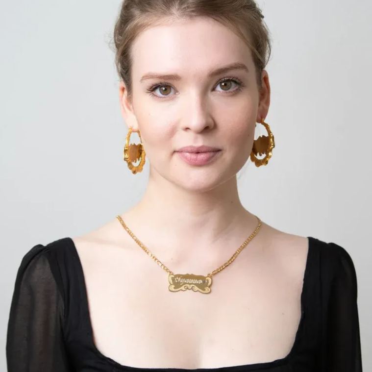 Gold Plated Personalize Carrie Name Necklace