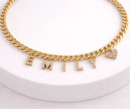  Letter Pendant Name Necklace