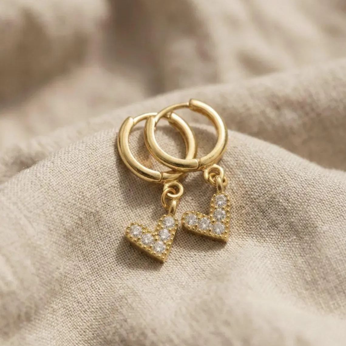 [Copy]Gold Filled Mini Twisted Diamond Cut Hoop Earrings Stainless Steel