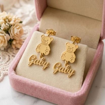 [Copy]Personalized Baseball Silhouette Earrings with Name and Number
