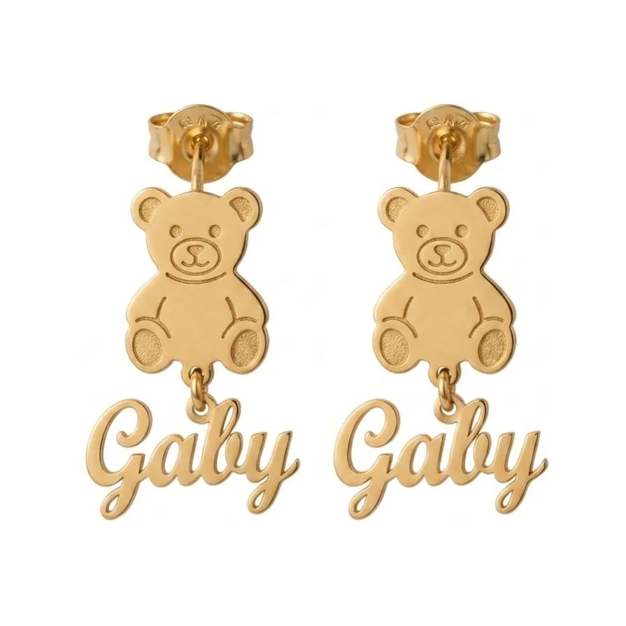[Copy]Personalized Baseball Silhouette Earrings with Name and Number