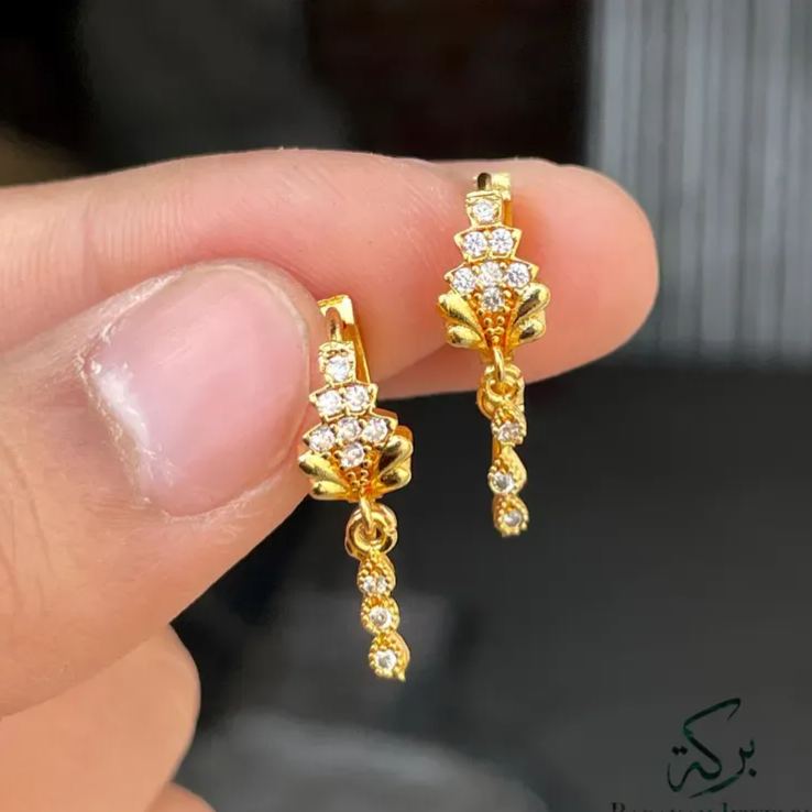 Gold Plated Zirconia Earrings