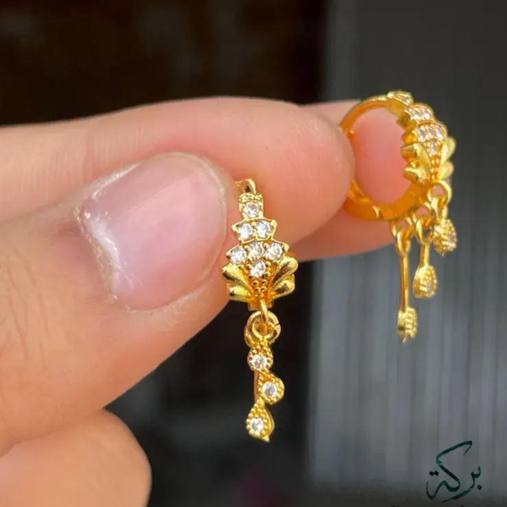 Gold Plated Zirconia Earrings
