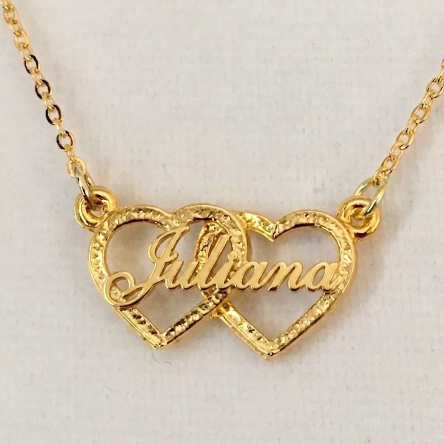 [Copy]Personalized Sweet Cherry Blossoms Nameplate Necklace