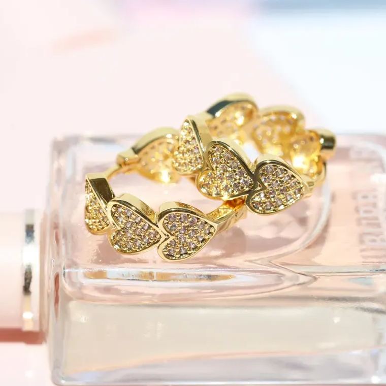 [Copy]Customized Rx Heart Name Studs Earrings 