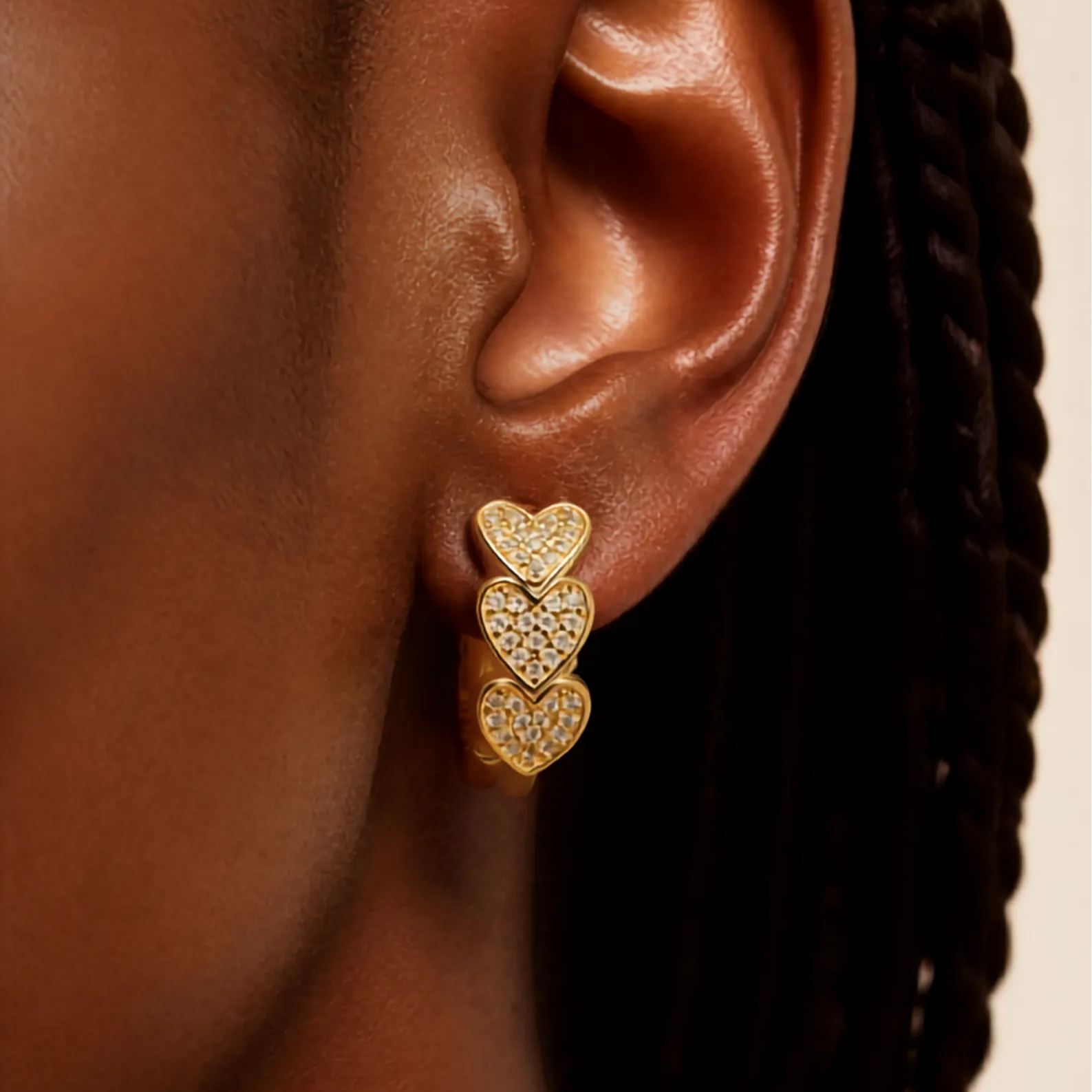 [Copy]Customized Rx Heart Name Studs Earrings 