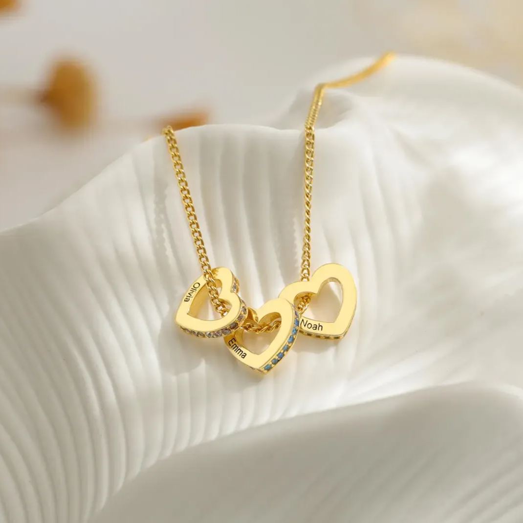 [Copy]Wings Nameplate Necklace Personalized Gold Plated Name Necklace with Birthstone