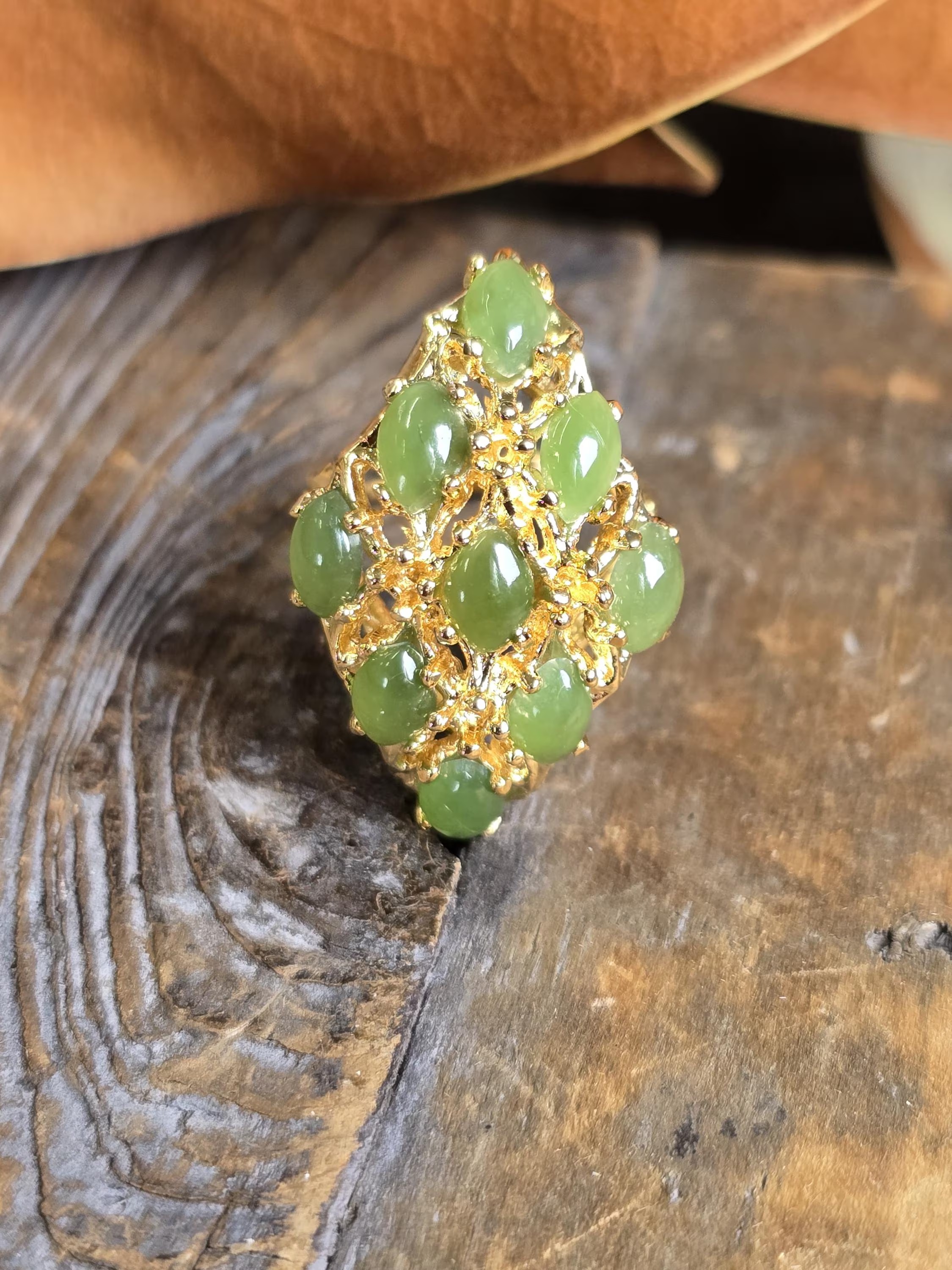 Vintage Canadian Nephrite Jade Ring