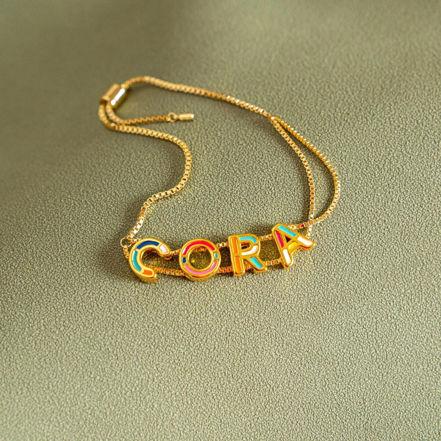 Gold Plated Custom Name Bracelet Personalized Letter Cuff