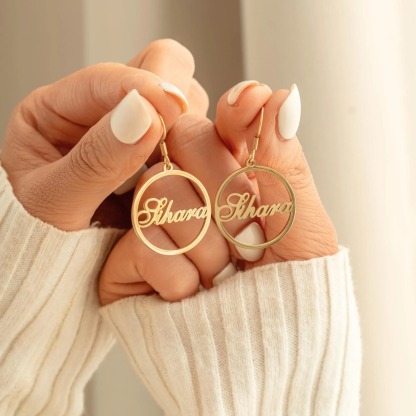 Personalized Name Dangle Earrings