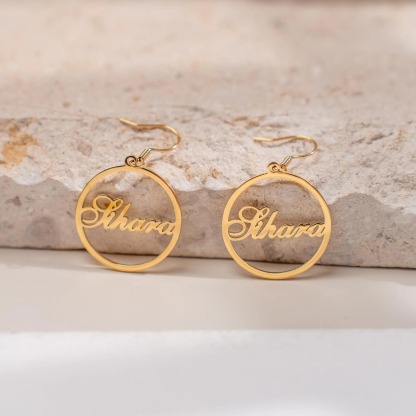 Personalized Name Dangle Earrings