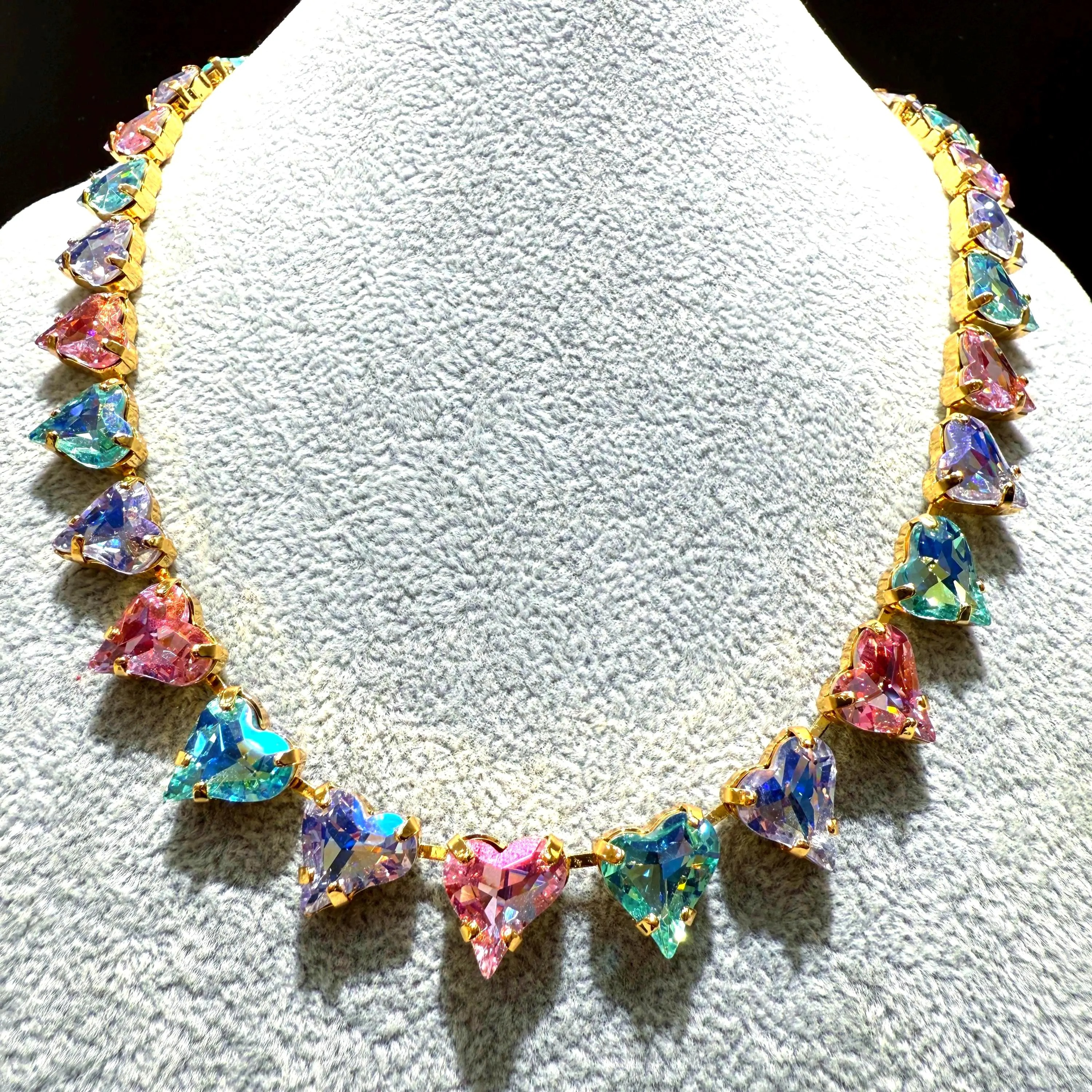 Candy style Pink Austria Crystal Necklace