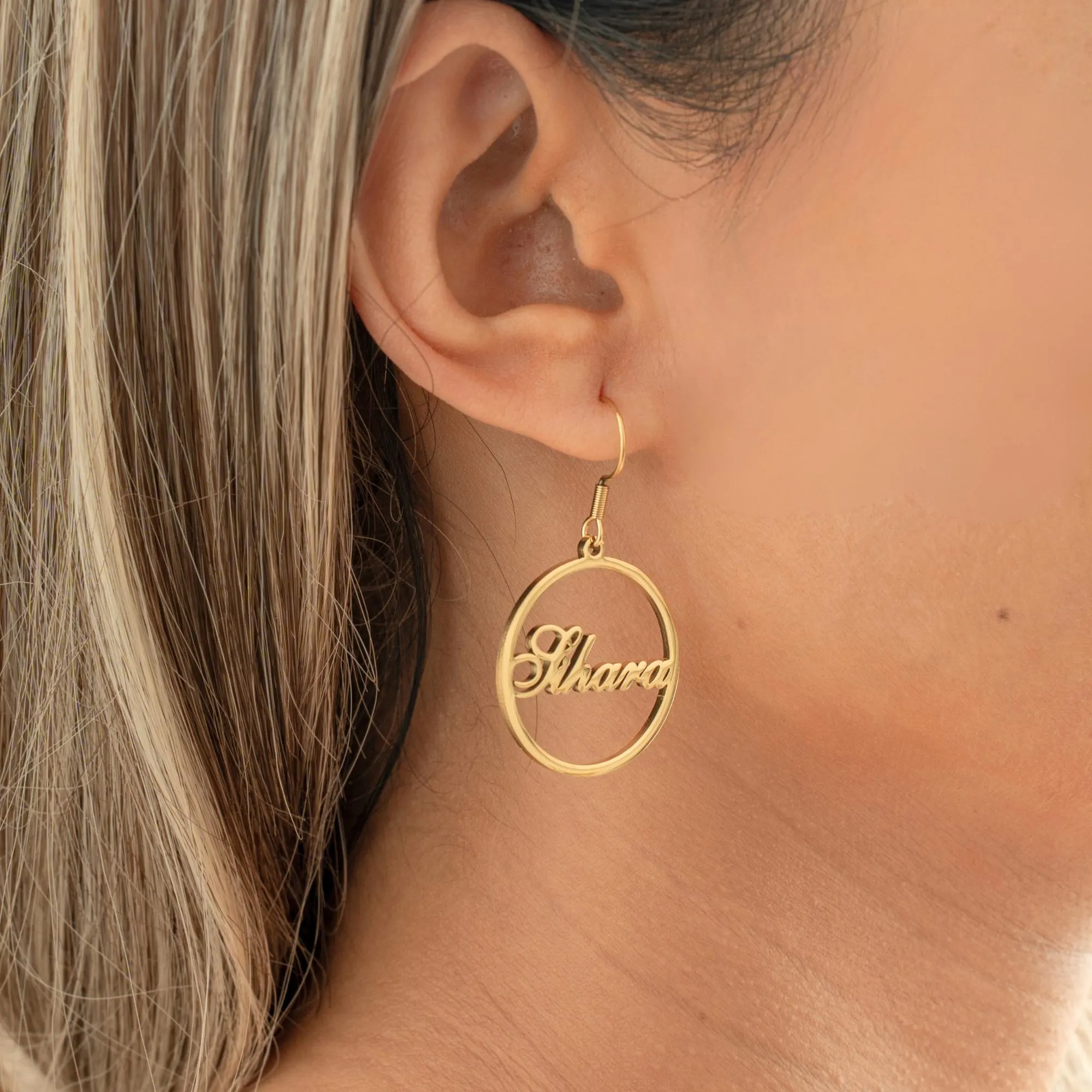 Personalized Name Dangle Earrings