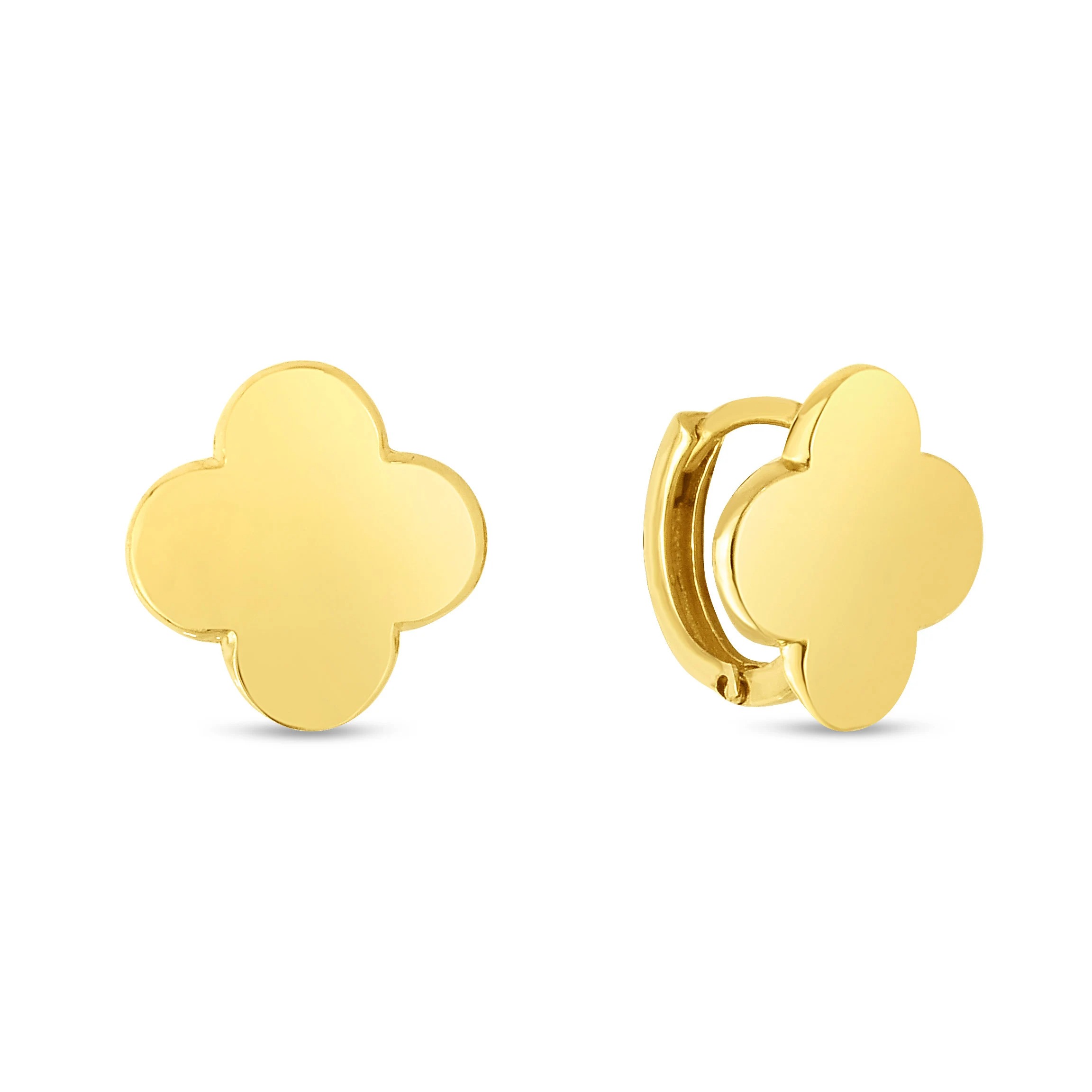 Shiny Clover Stud Earrings