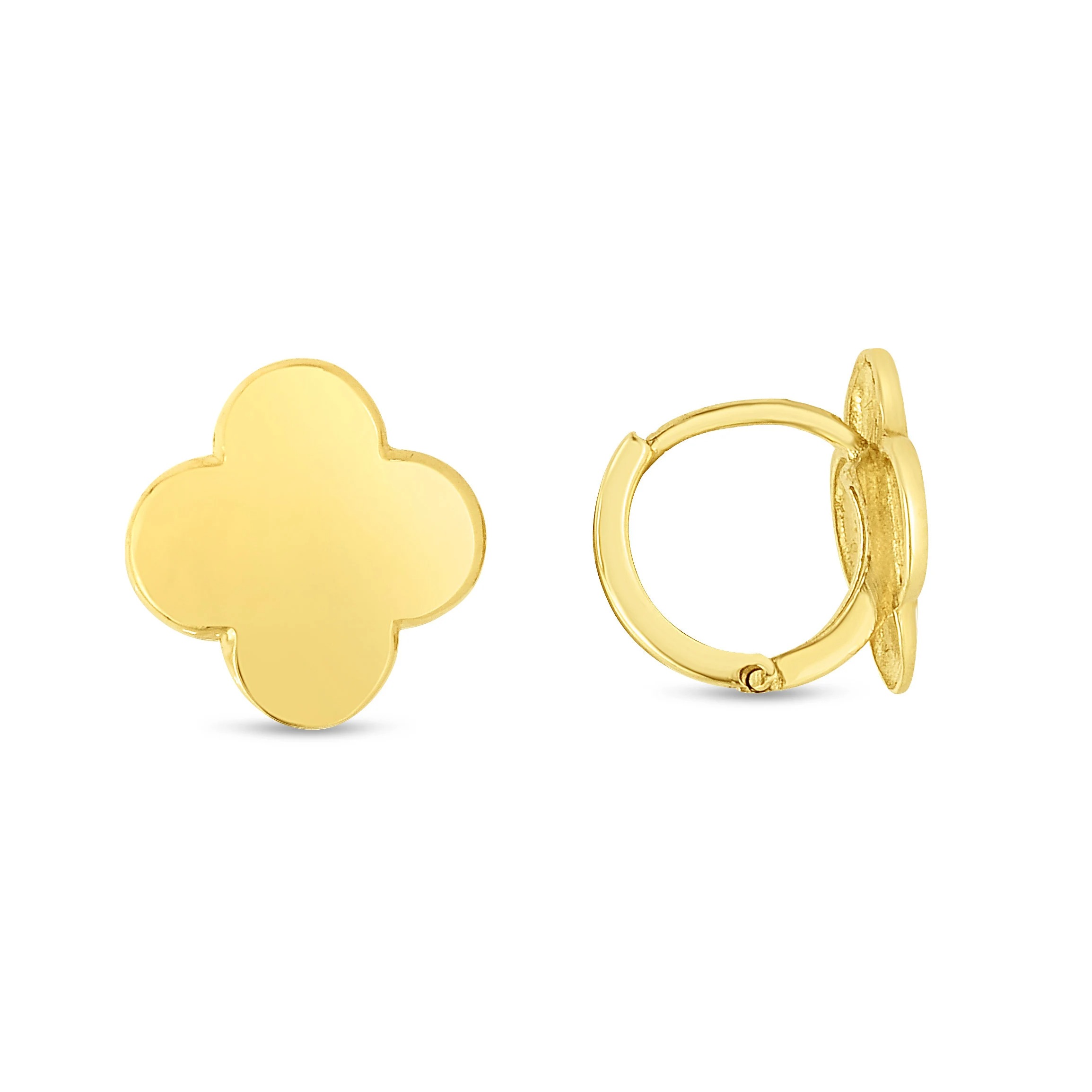 Shiny Clover Stud Earrings