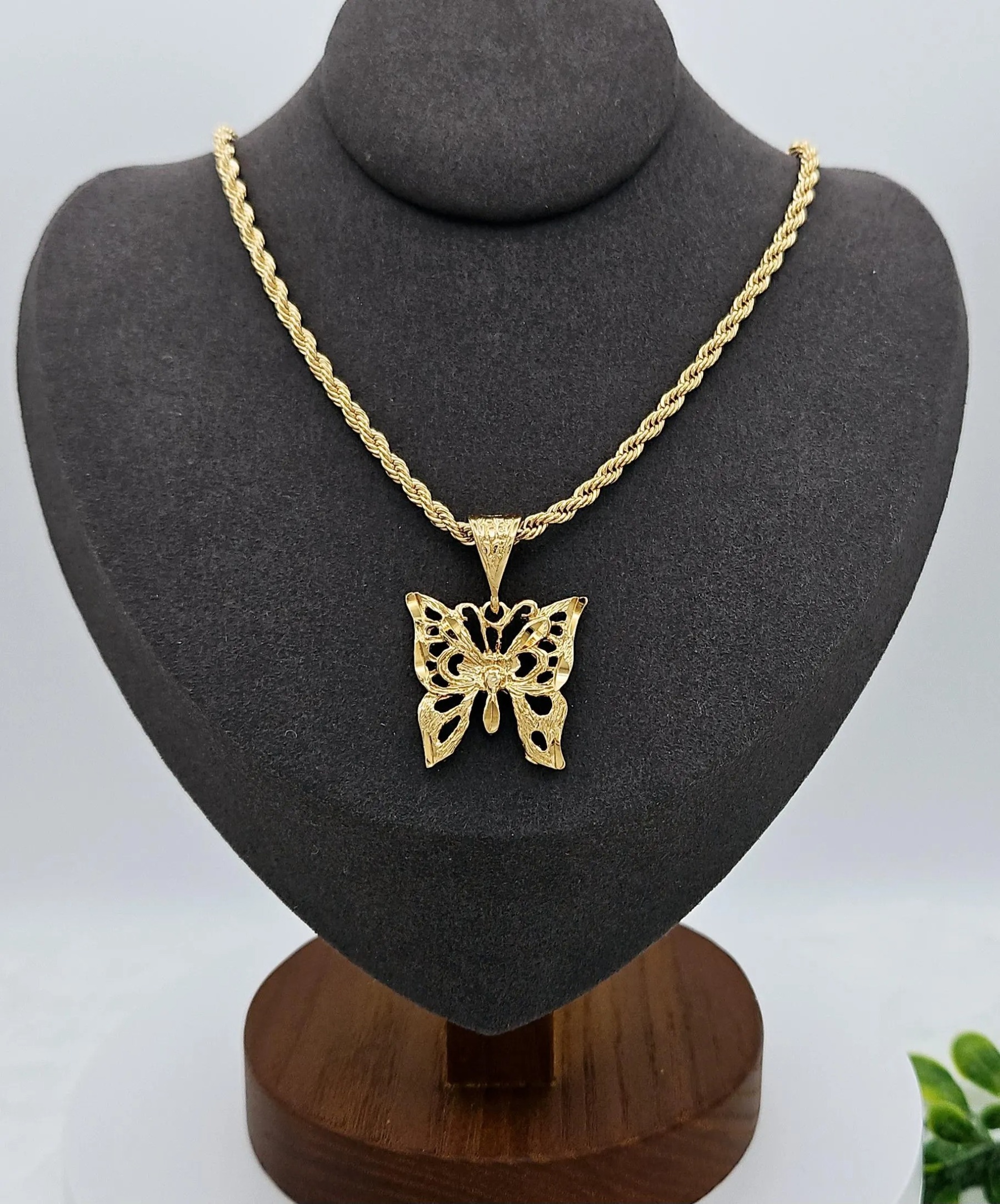Gold Plated Butterfly Necklace