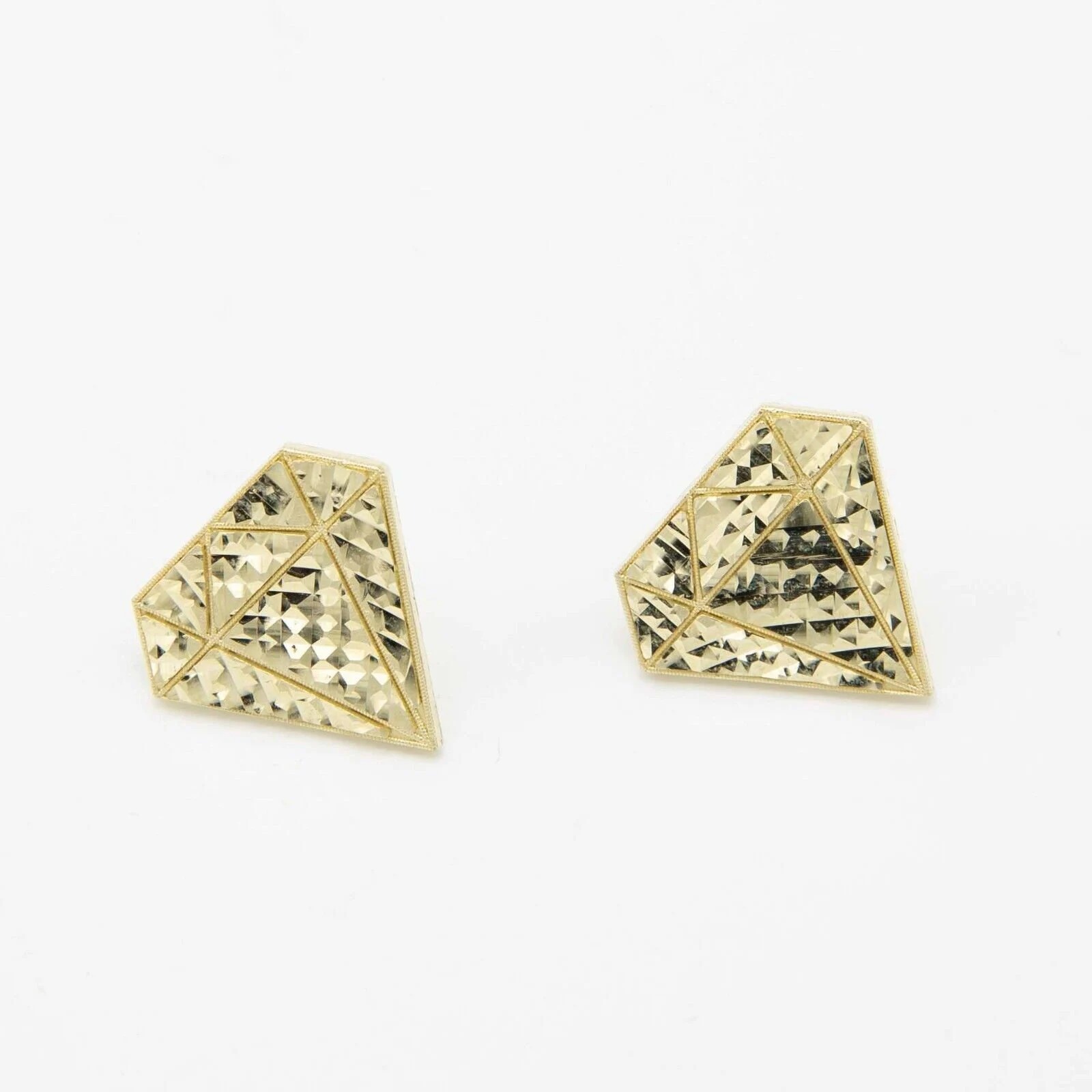Textured Diamond Shaped Stud Earrings