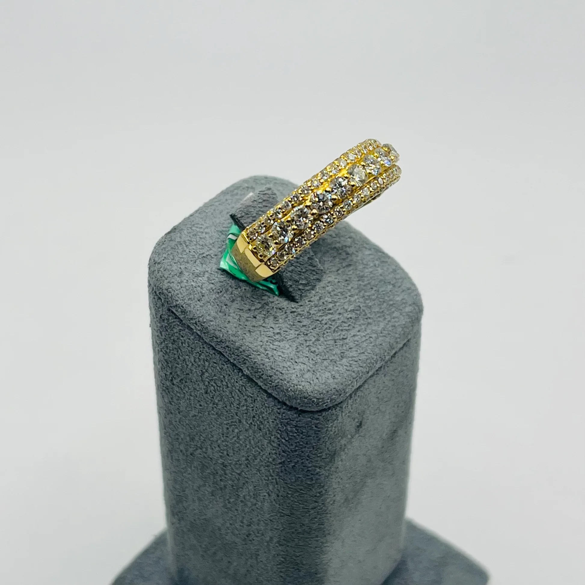 Gold Plated Natural Diamond Noir Lux Ring
