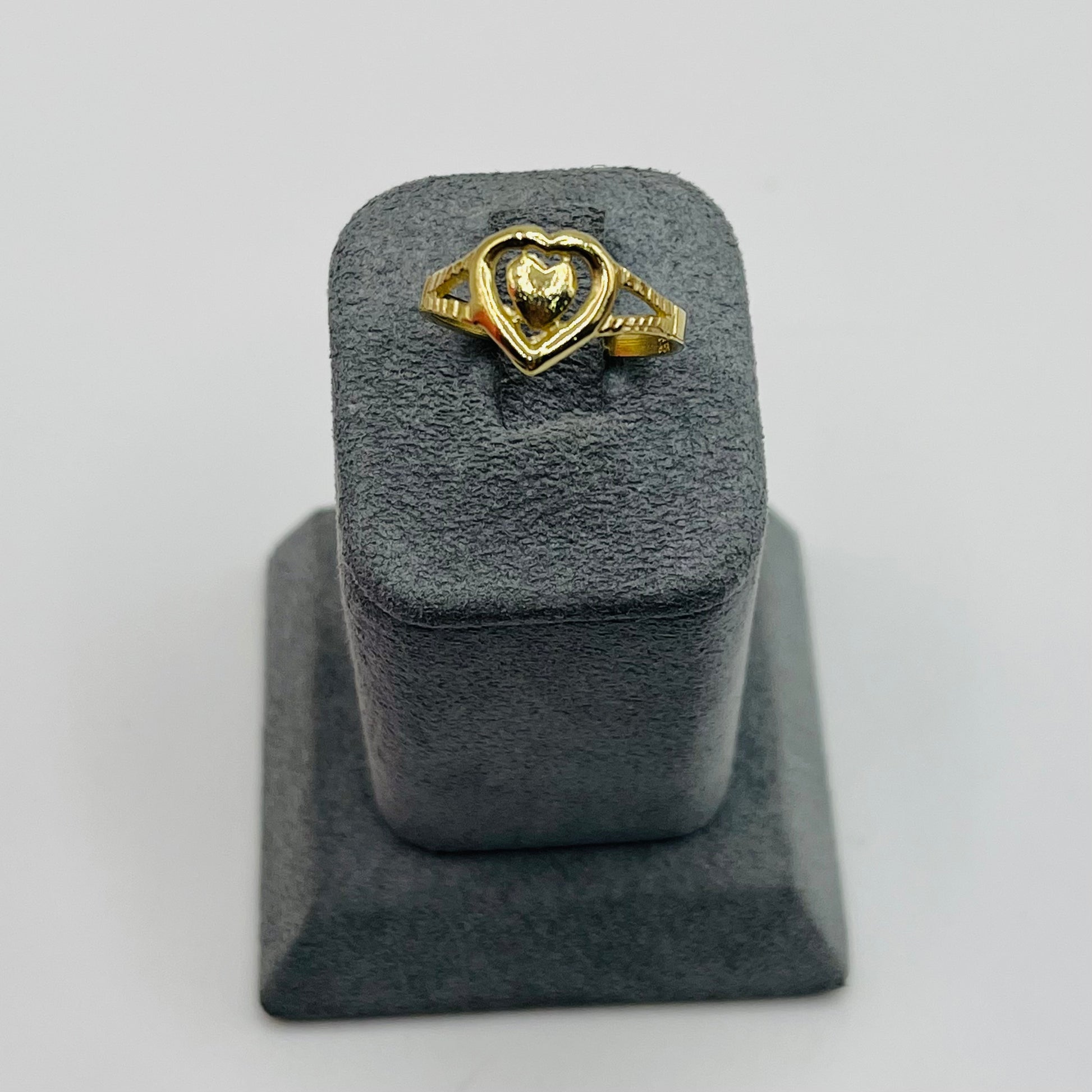 Gold Plated Tiny Treasure Heart Ring