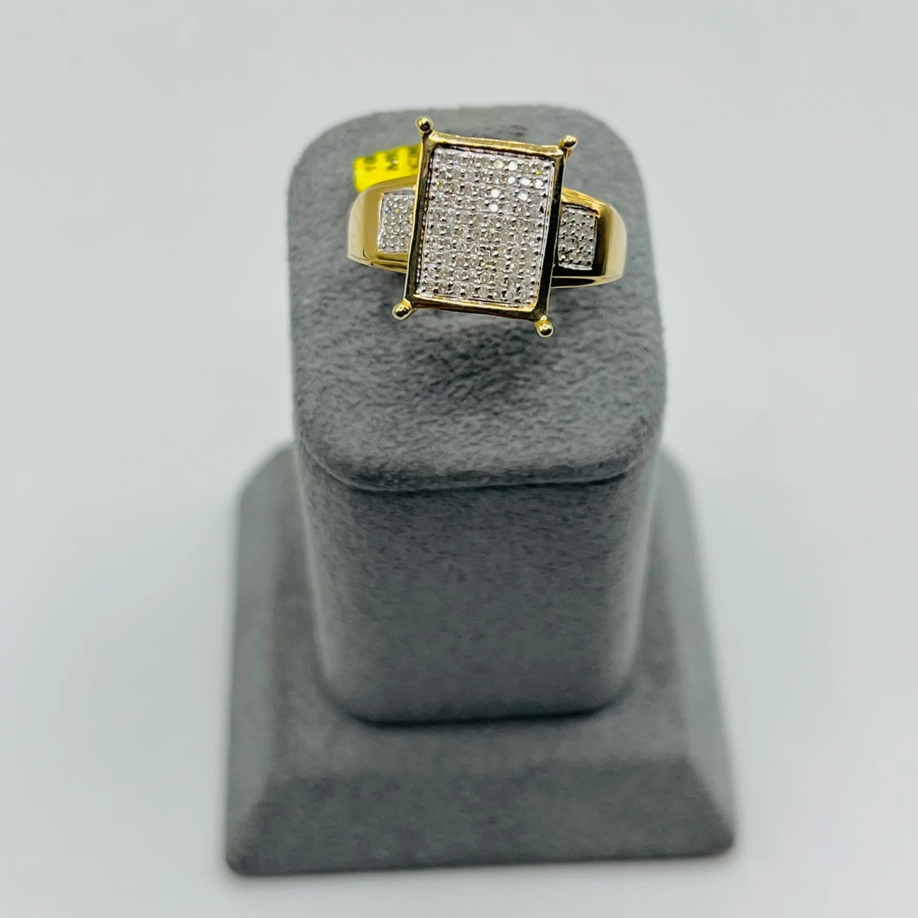 Gold Plated Natural Diamond Portrait Ring