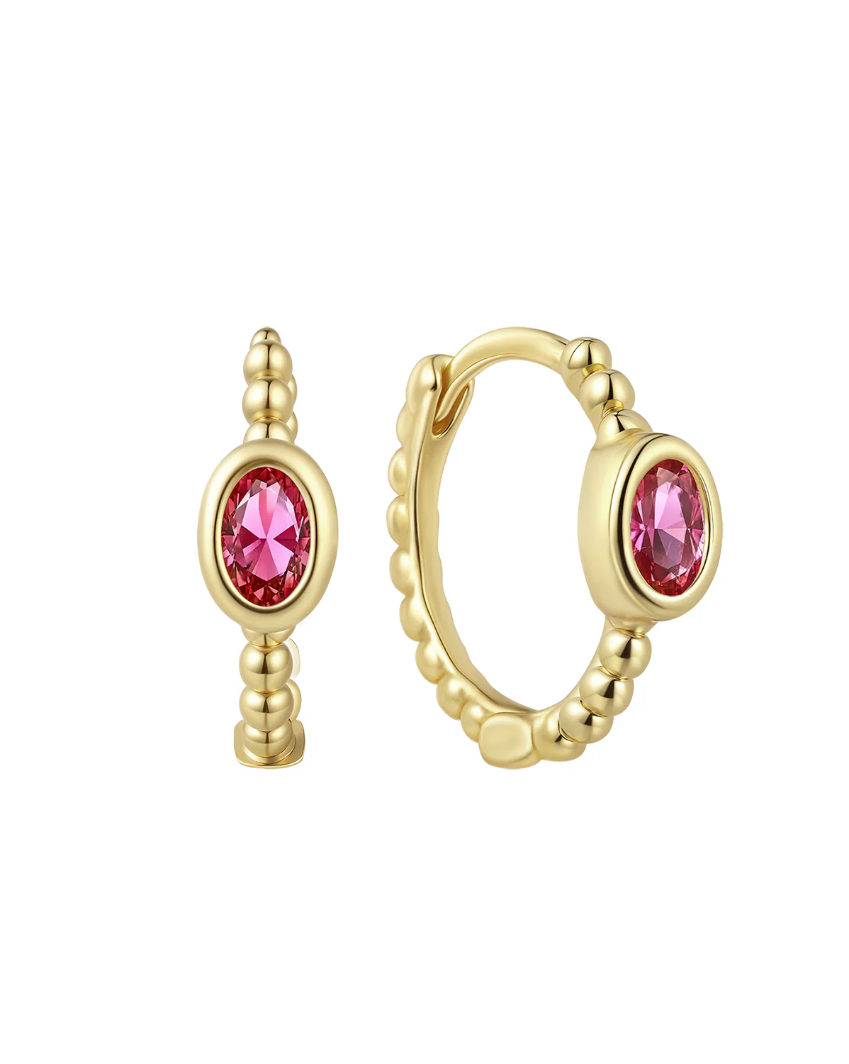 Gold Plated Birthstone Zircon Earrings