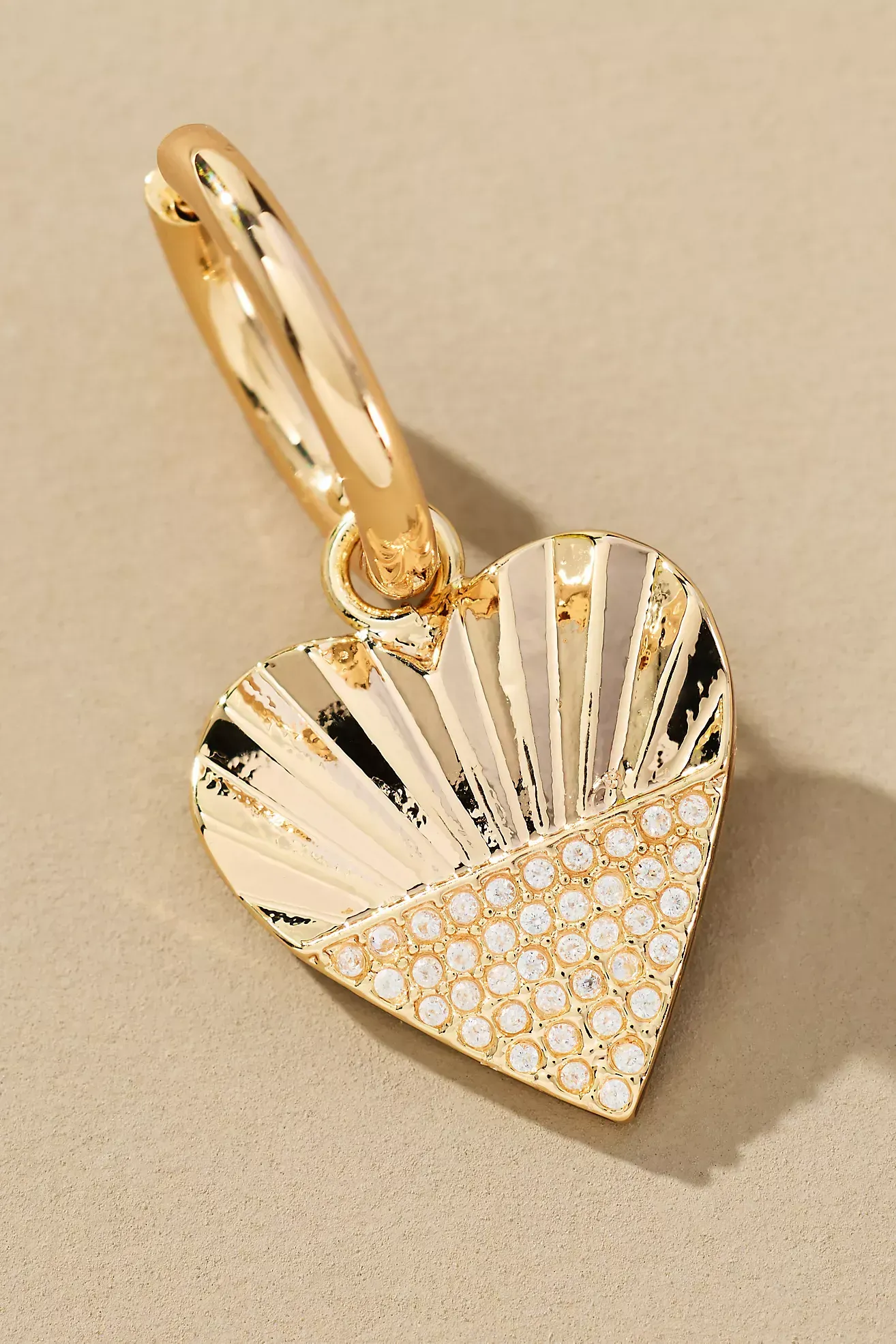 Gold Plated Icon Charm Huggie Hoop Earrings