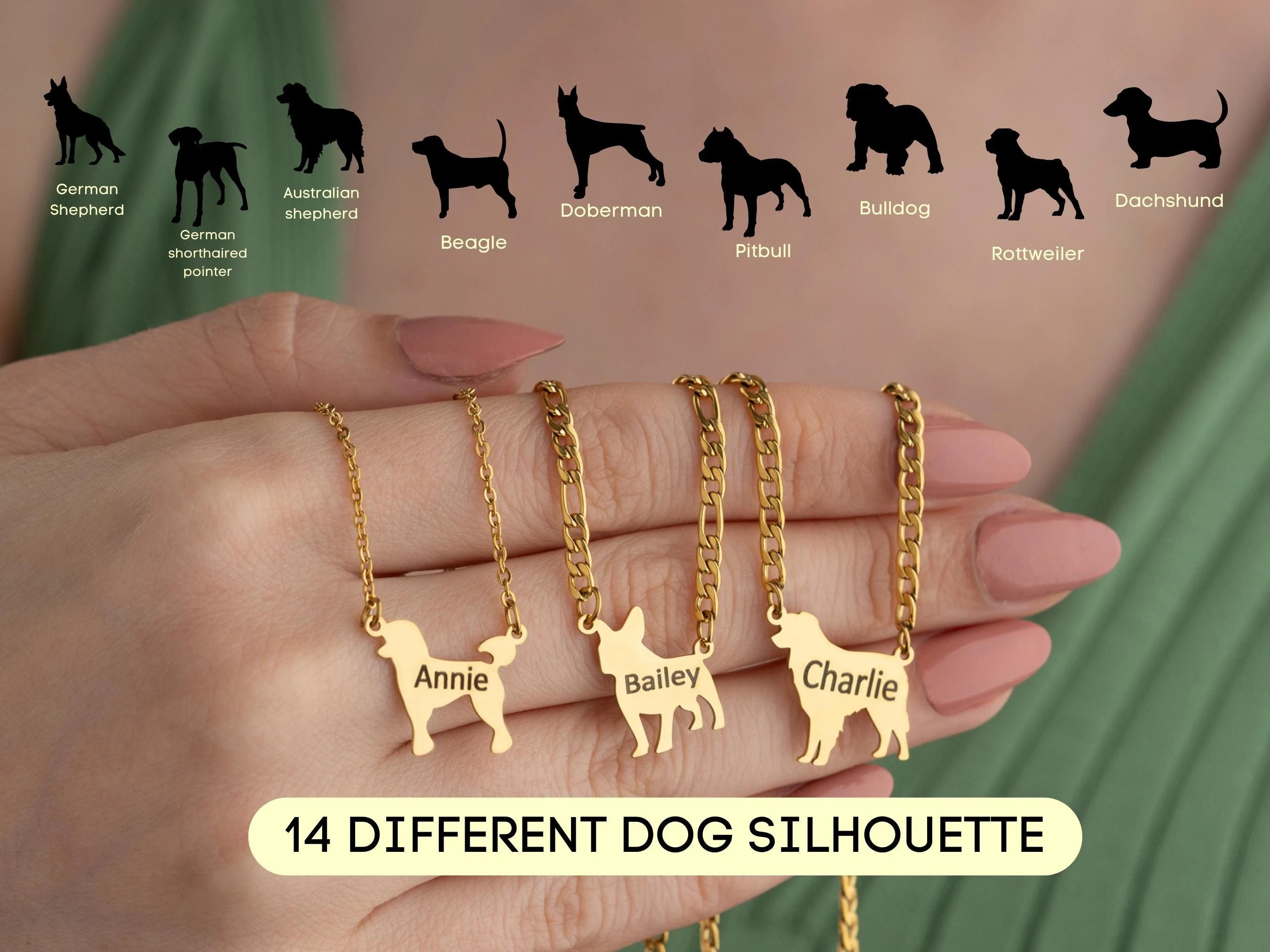 Personalized Custom Dog Name Necklace