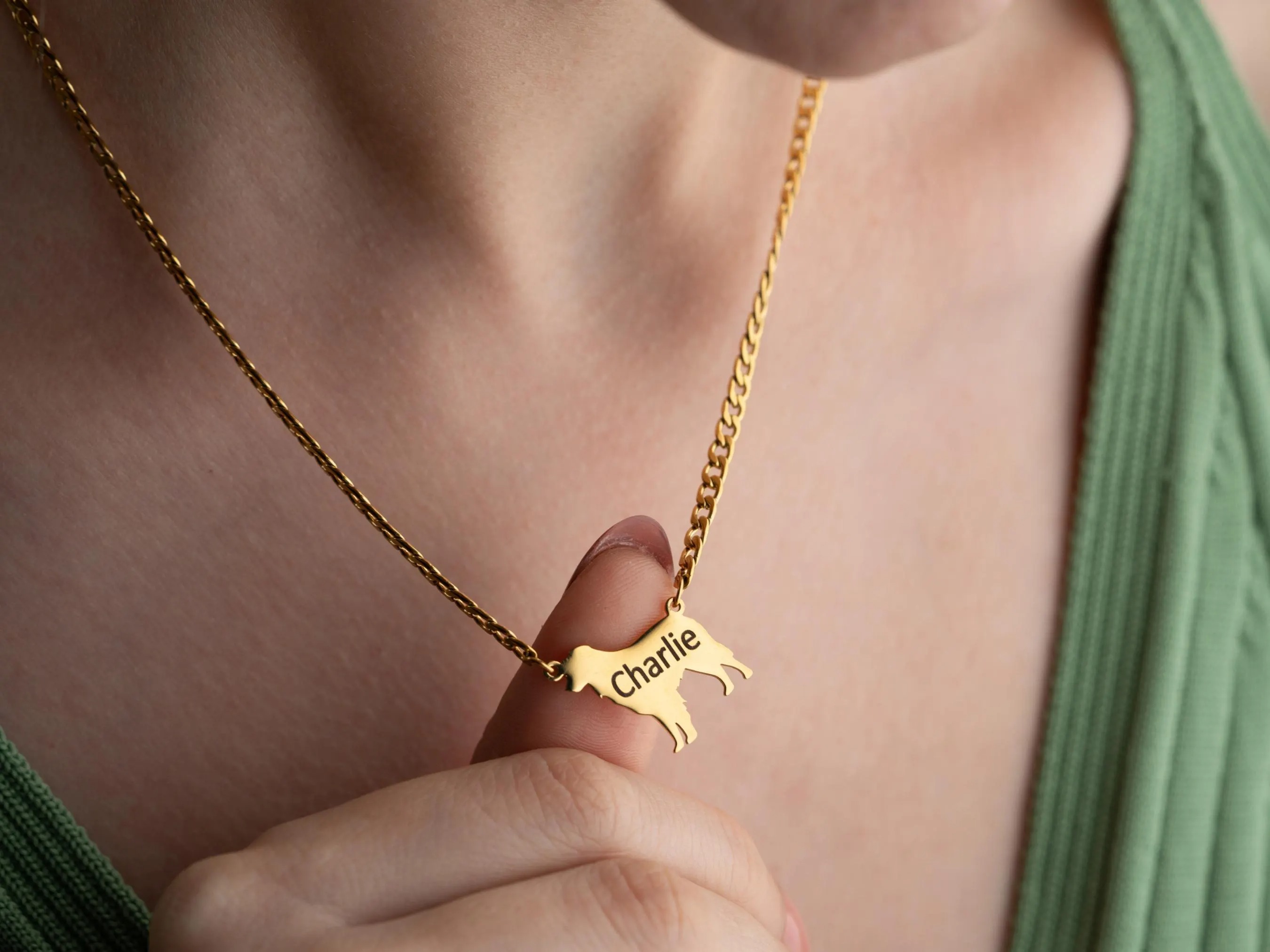 Personalized Custom Dog Name Necklace