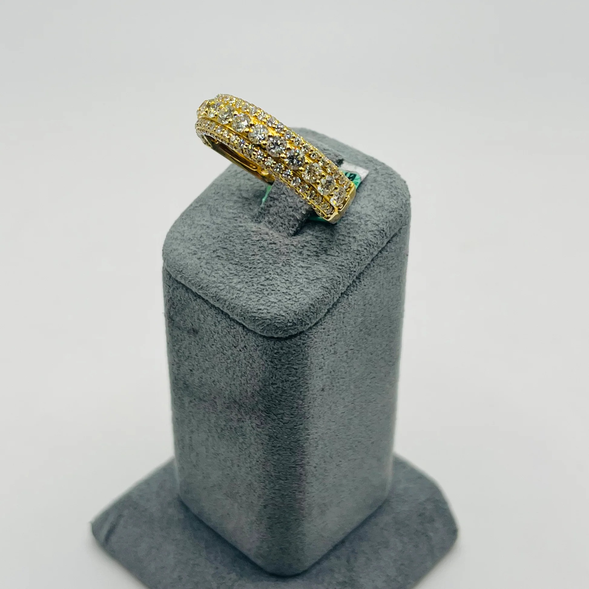 Gold Plated Natural Diamond Noir Lux Ring