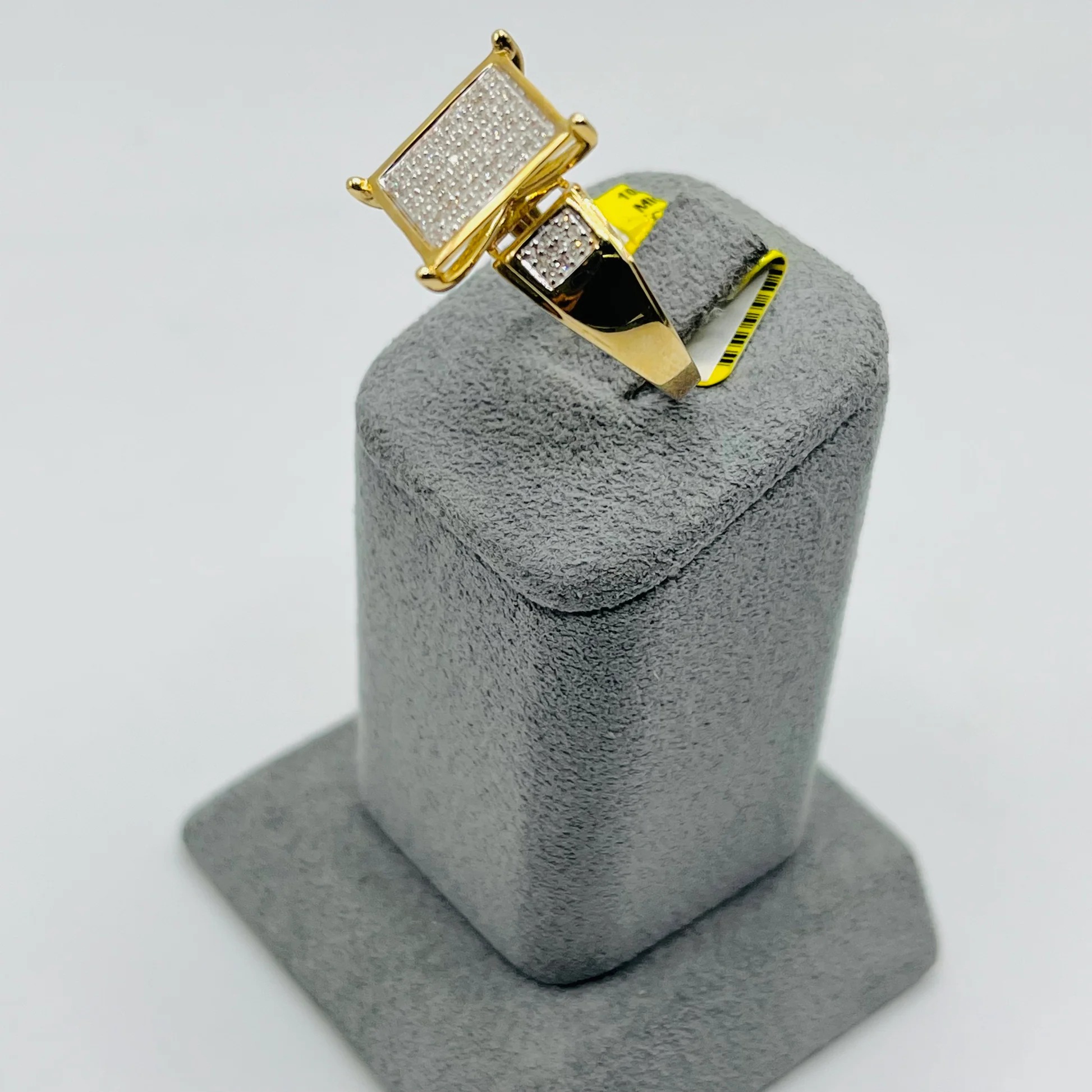 Gold Plated Natural Diamond Portrait Ring