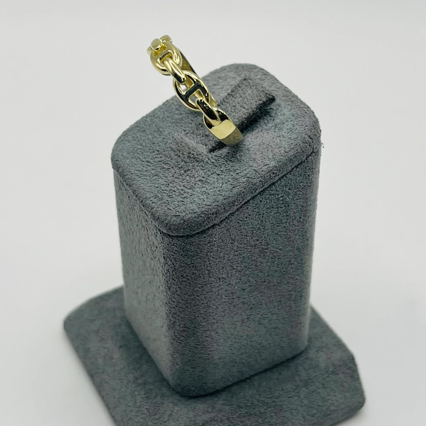 Gold Plated Mariner Link Puff Ring