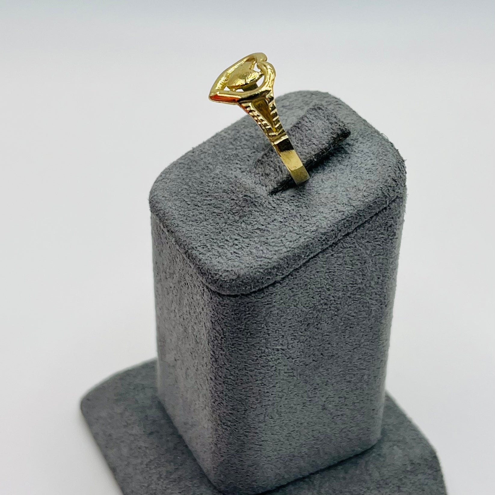 Gold Plated Tiny Treasure Heart Ring