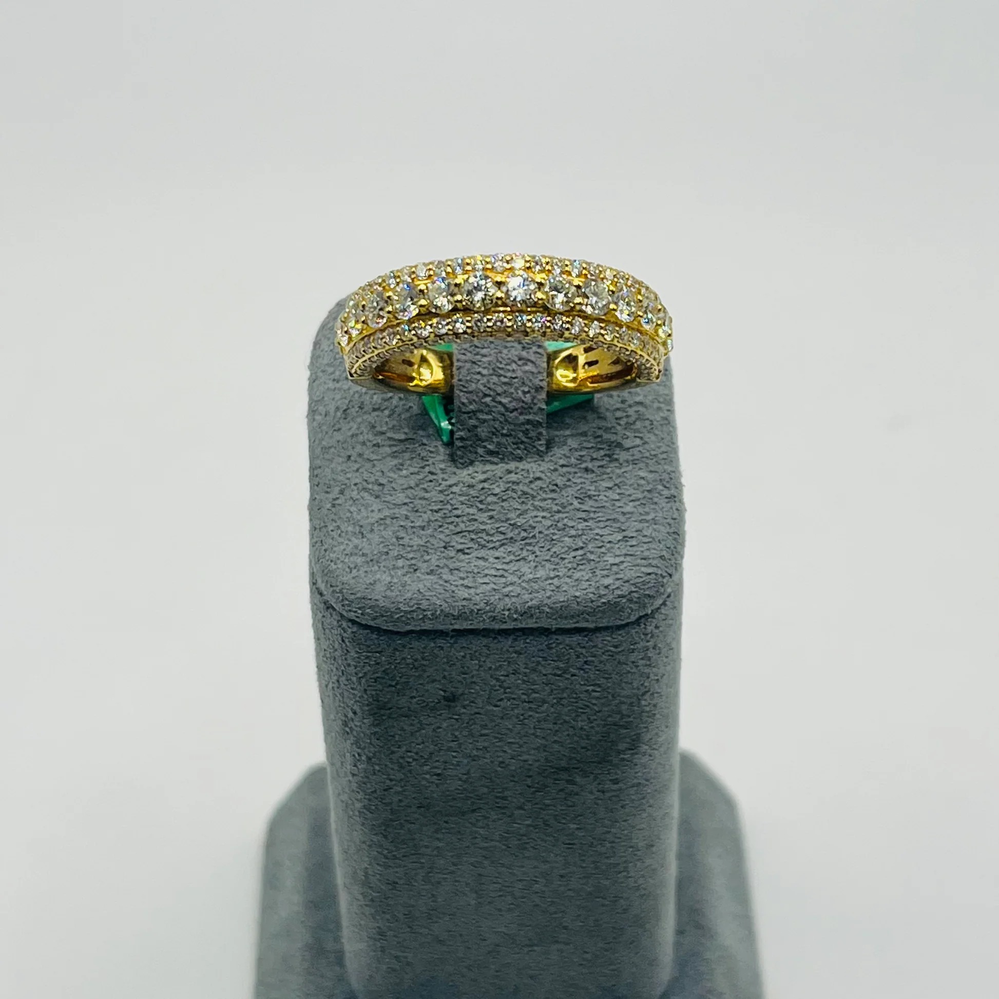 Gold Plated Natural Diamond Noir Lux Ring