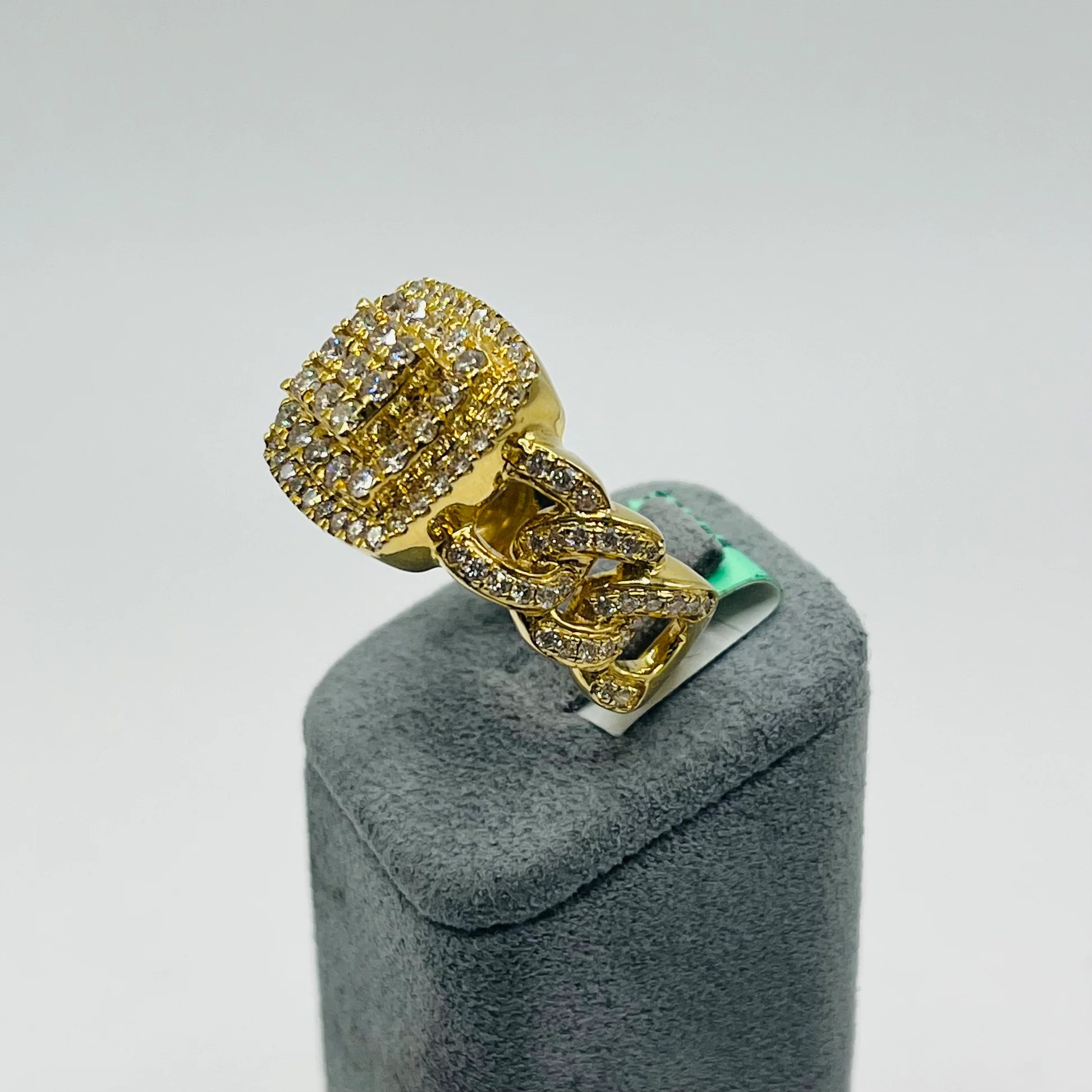 Gold Plated Natural Diamond Gravitas Ring
