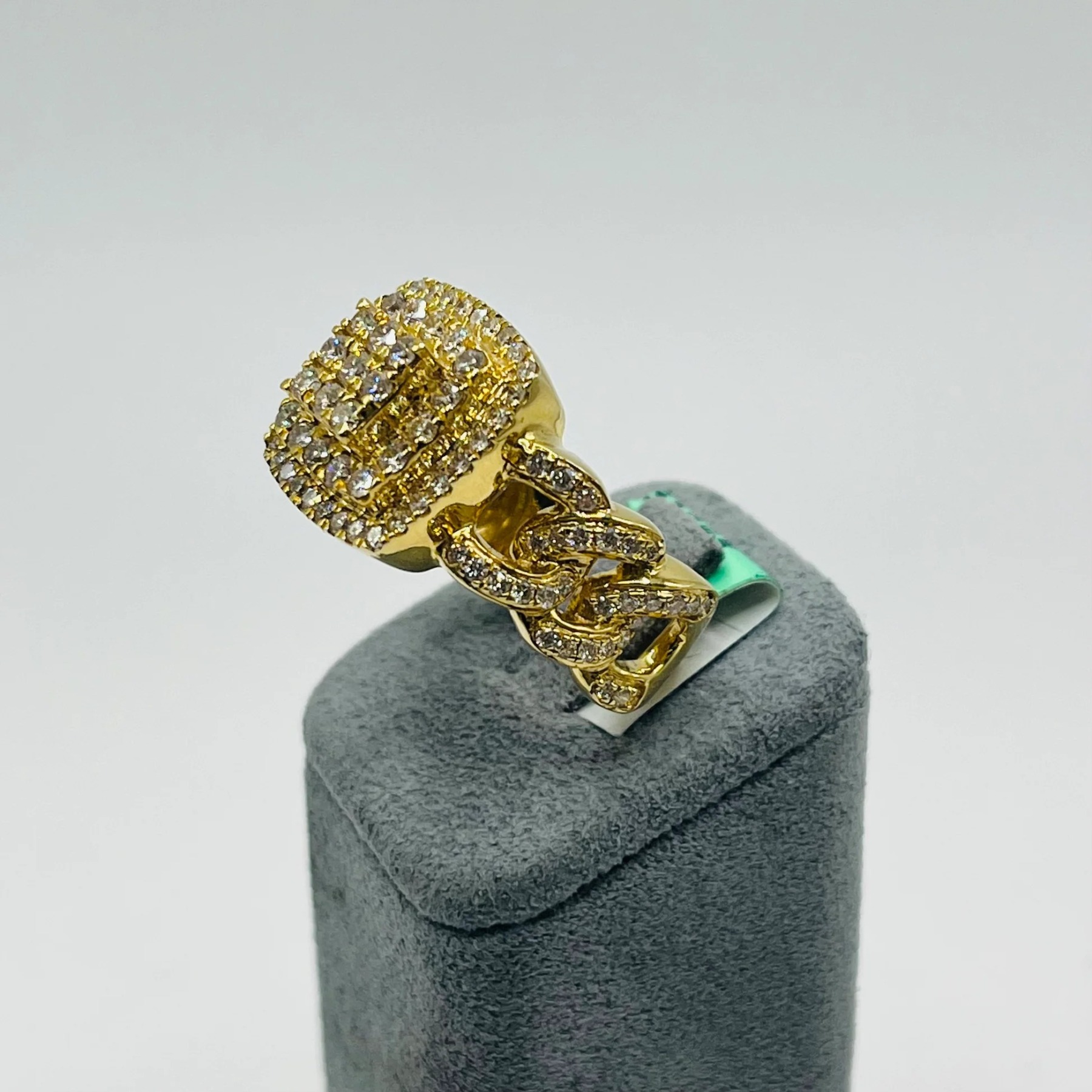 Gold Plated Natural Diamond Gravitas Ring