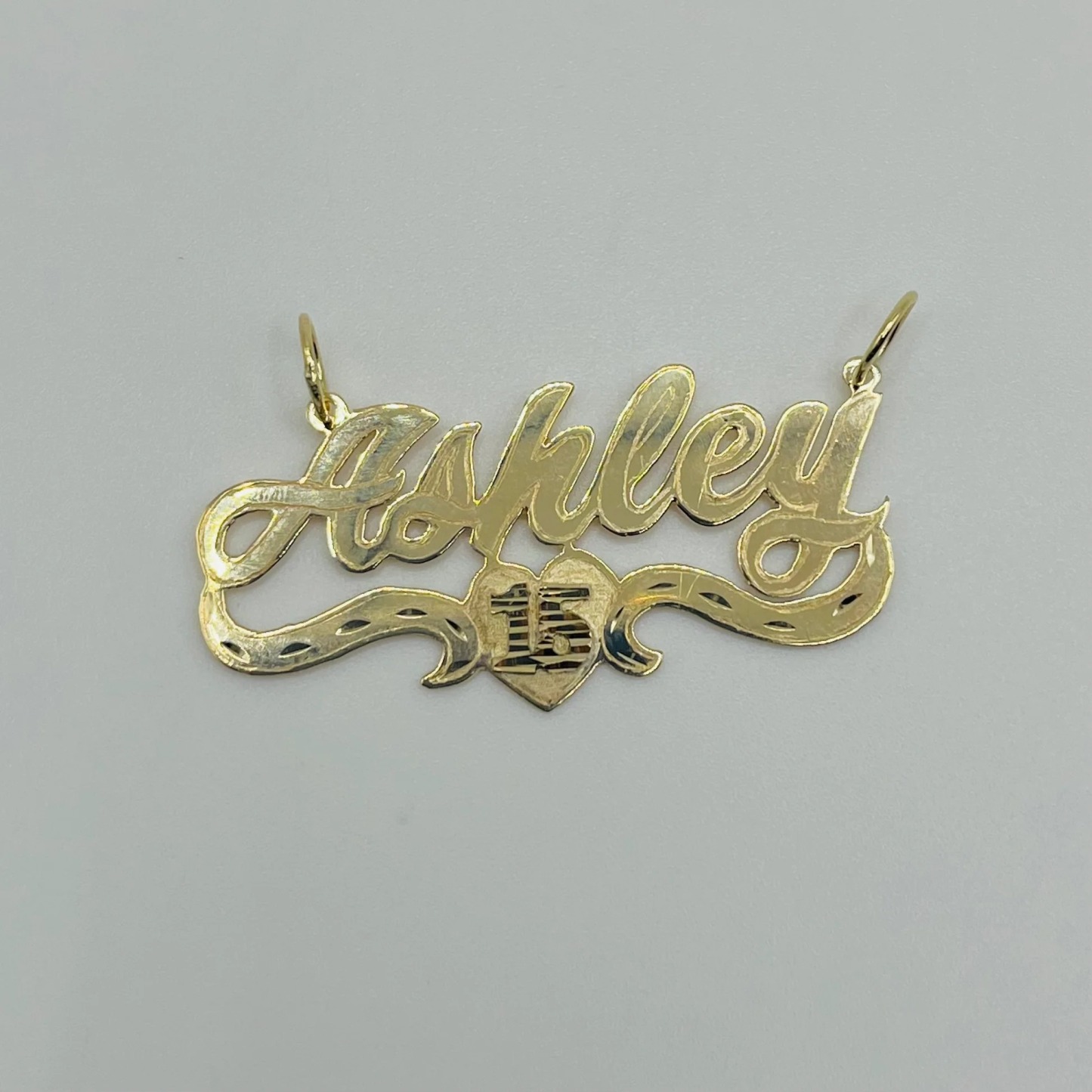 Gold Plated Quinceañera Custom Nameplate Necklace