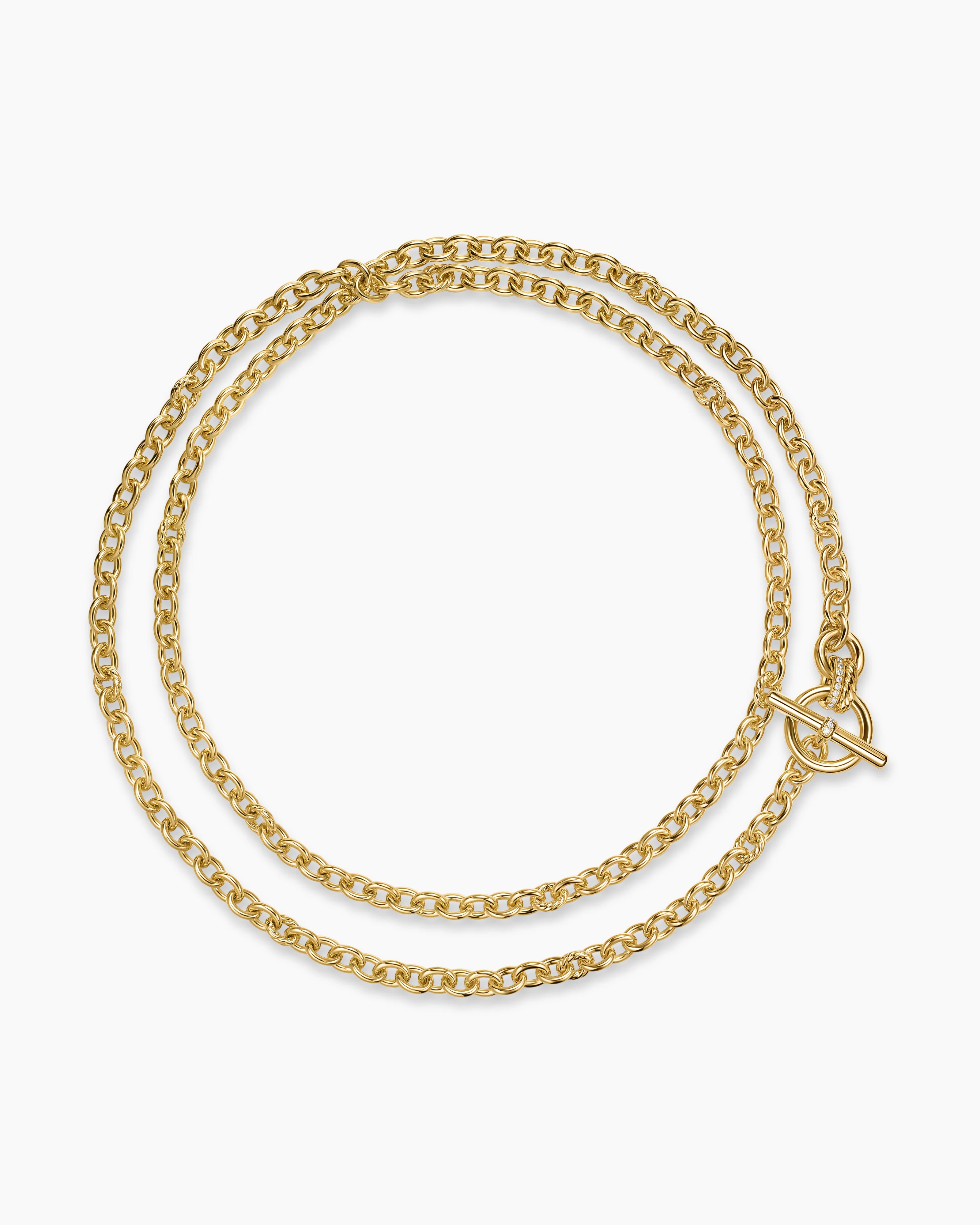 Gold Plated DY Mercer® Double Row Toggle Chain Necklace